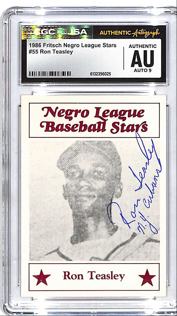 1986 Fritsch Negro League Stars Ron Teasley Auto Autograph CGC Authentic