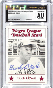 1986 Fritsch Negro League Stars Buck O'Neil Auto Autograph CGC Authentic