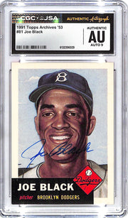 1991 Topps Archives 53 Joe Black Auto Autograph CGC Authentic Dodgers