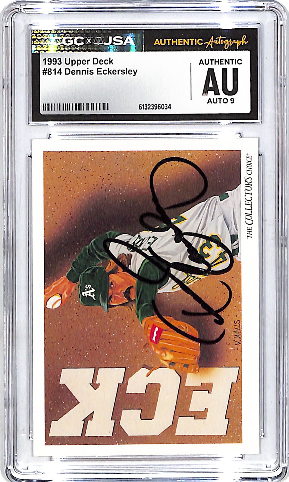 1993 Upper Deck Dennis Eckersley Auto Autograph CGC Authentic Athletics
