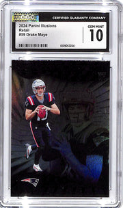 2024 Illusions Drake Maye Retail Rookie RC #59 CGC 10 Patriots