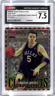 1996-97 Topps Stadium Club Jason Kidd Shareef Abdur-Rahim Class Acts Refractor Rookie CGC 7.5