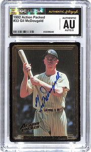1992 Action Packed Gil McDougald Auto Autograph CGC Authentic Yankees