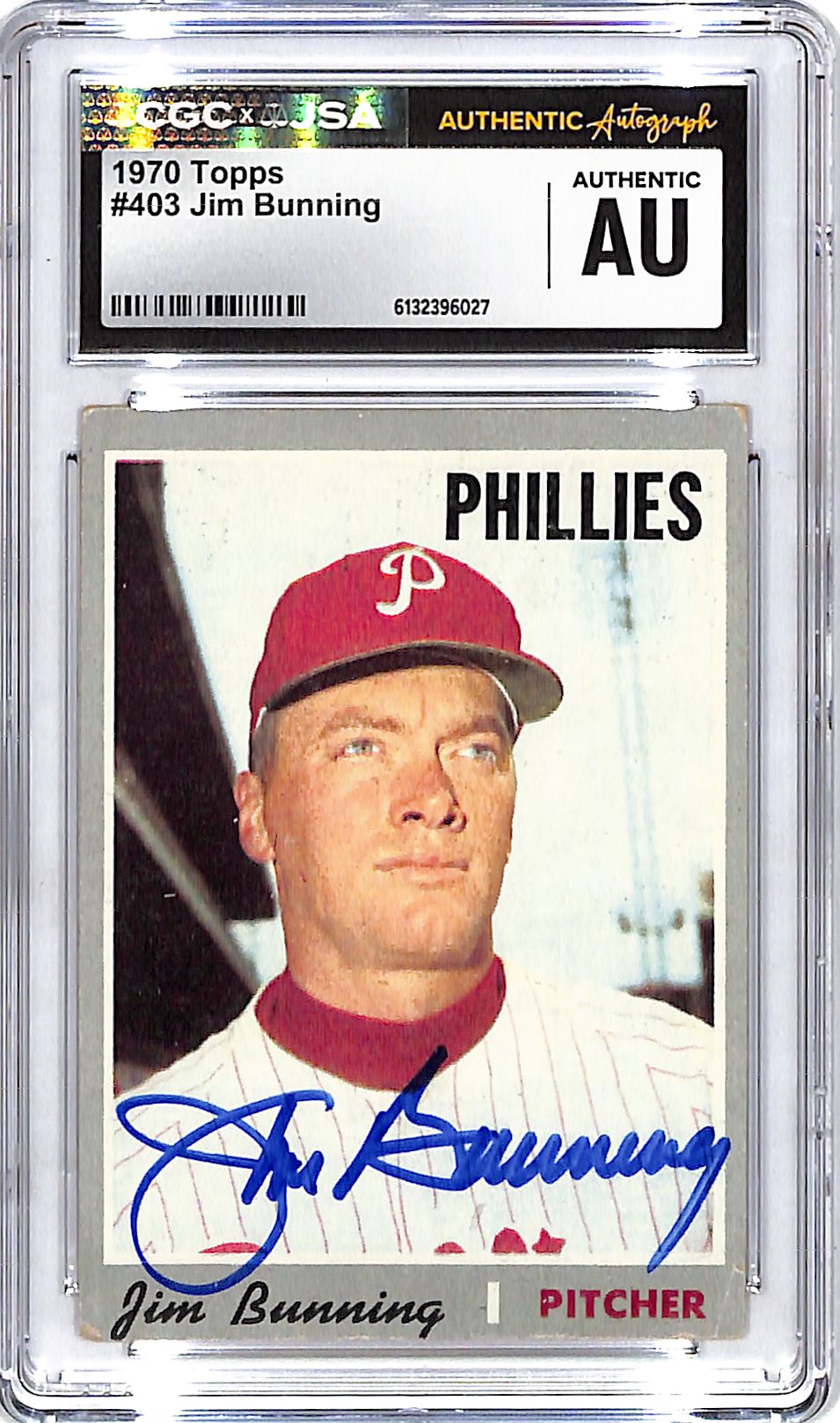 1970 Topps Jim Bunning Auto Autograph CGC Authentic Phillies