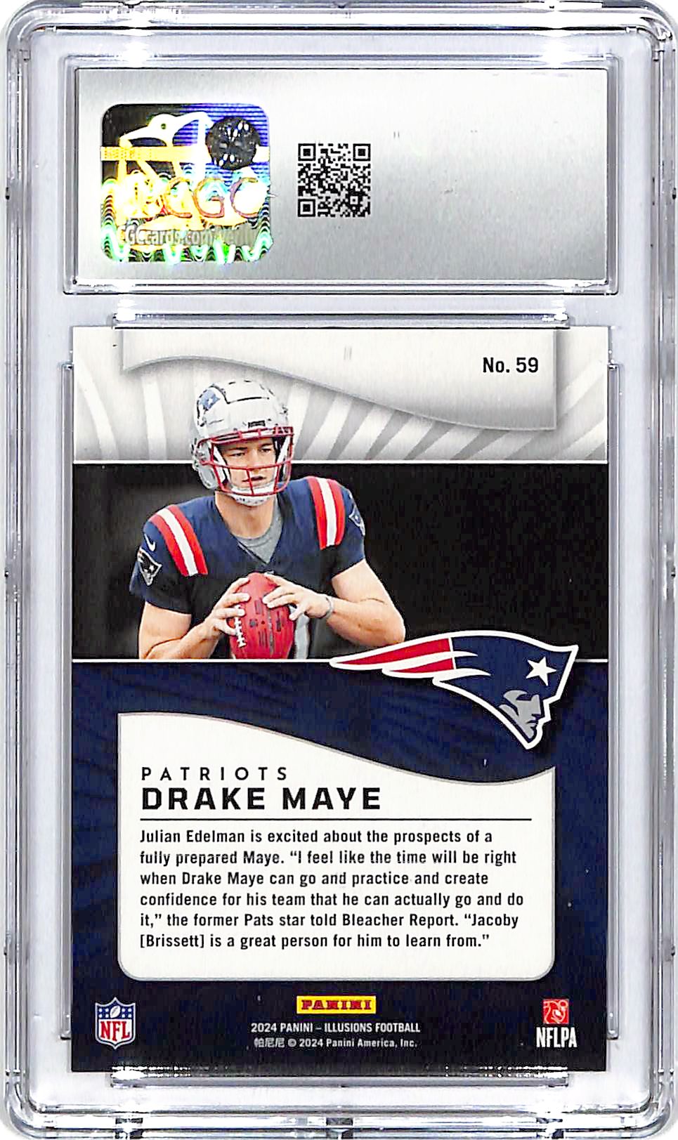 2024 Illusions Drake Maye Retail Rookie RC #59 CGC 10 Patriots