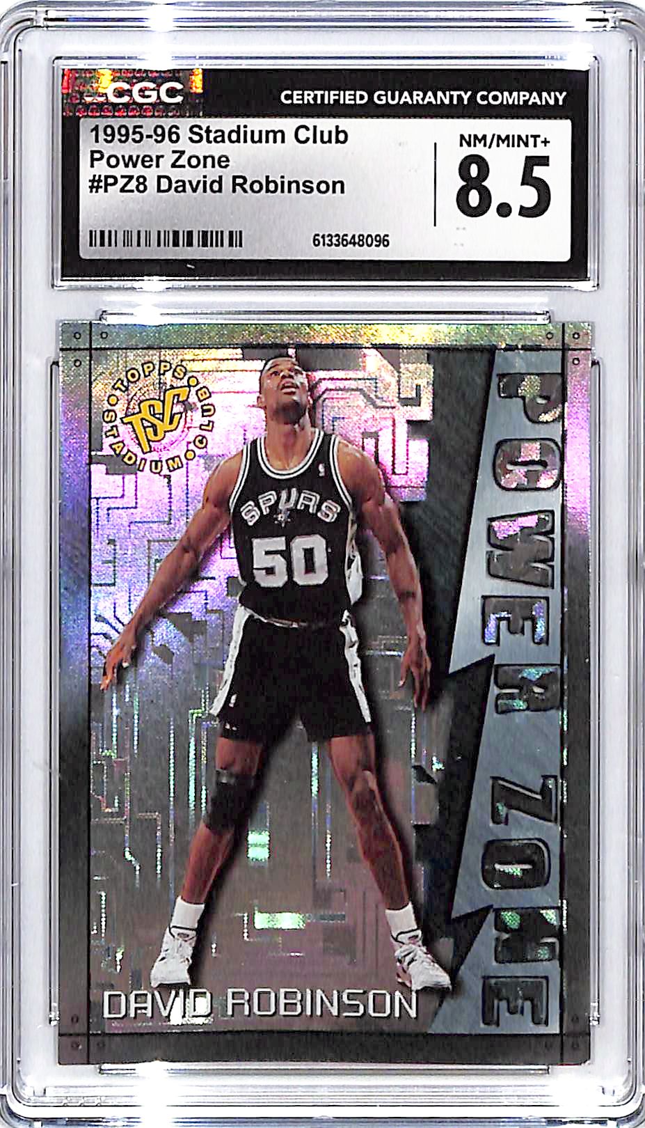1995-96 Stadium Club David Robinson Power Zone CGC 8.5 Spurs