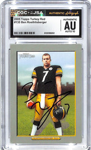 2005 Topps Turkey Red Ben Roethlisberger Auto Autograph CGC Authentic Steelers