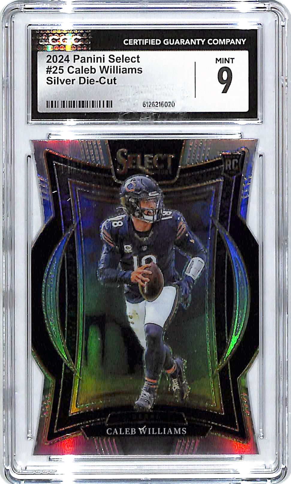 2024 Select Caleb Williams Rookie RC Silver Die Cut CGC 9 Bears