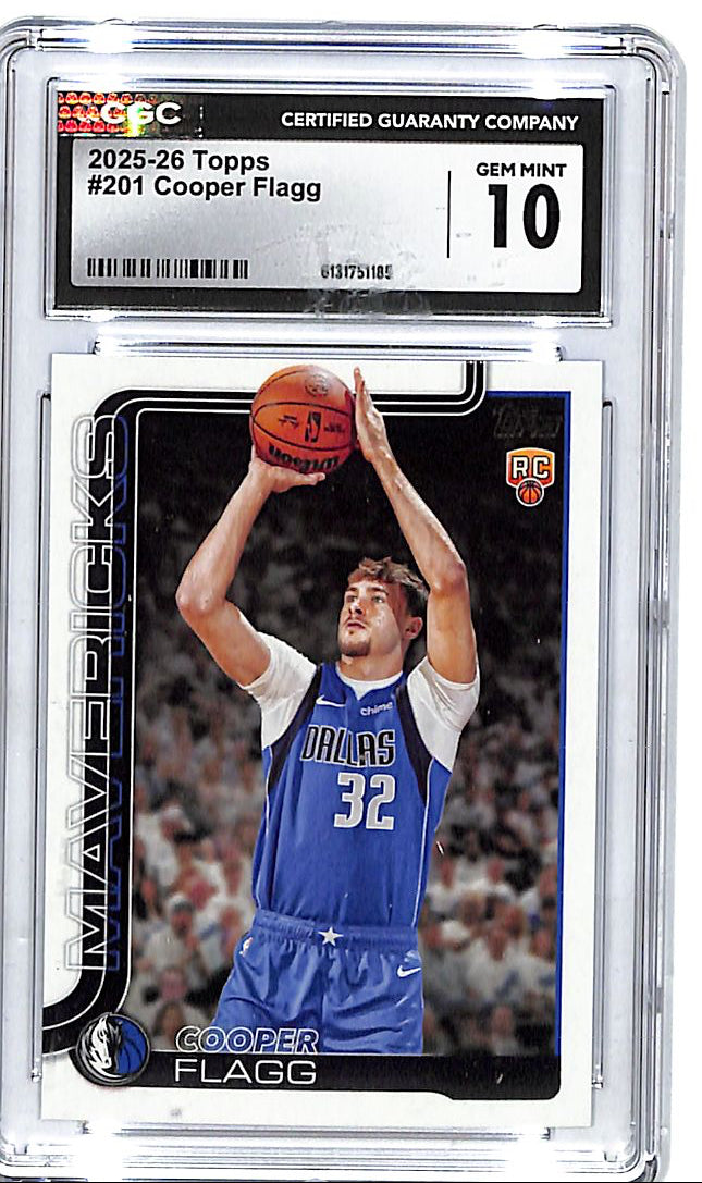 2025-26 Topps Cooper Flagg Rookie RC #201 CGC 10 Mavericks