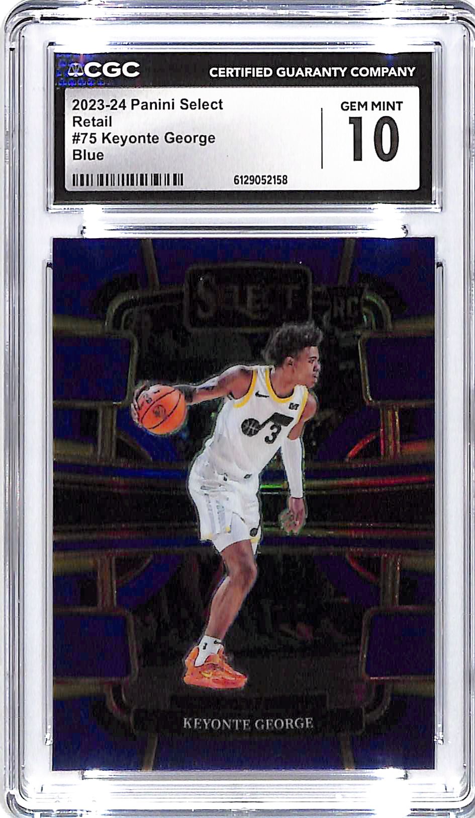2023-24 Keyonte George Panini Select Retail Blue #75 CGC Gem Mint 10