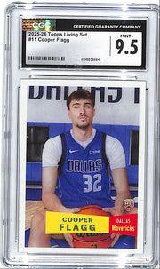 2025-26 Topps Living Set Cooper Flagg Rookie RC #11 CGC 9.5 Mavericks