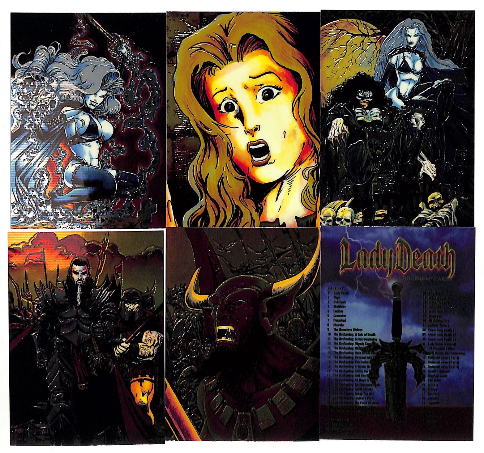 1994 Brian Pulido Lady Death Chromium Card Set #1-100