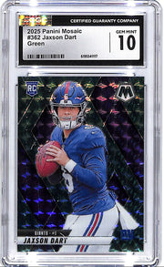 2025 Mosaic Jaxson Dart Rookie RC Green CGC 10 Giants