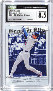 2026 Topps Shohei Ohtani Greatest Hits #17 8.5 Dodgers