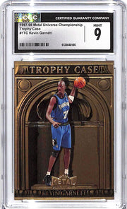 1997-98 Metal Universe Championship Kevin Garnett Trophy Case CGC 9 Timberwolves