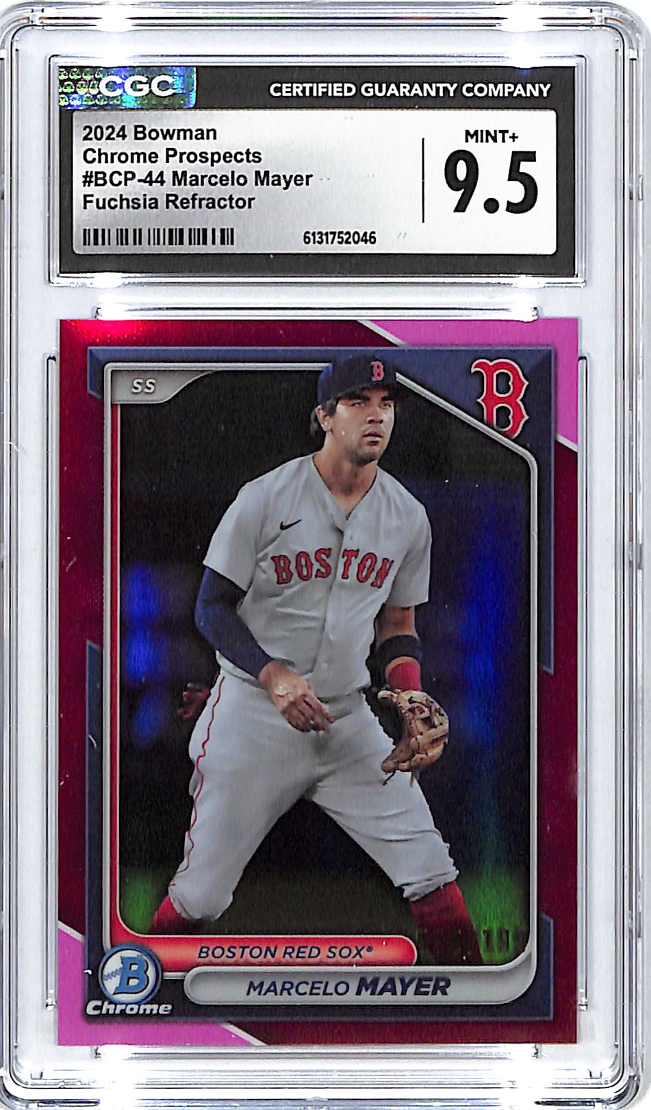 2024 Bowman Chrome Marcelo Mayer Prospects Fuchsia Refractor /199 CGC 9.5