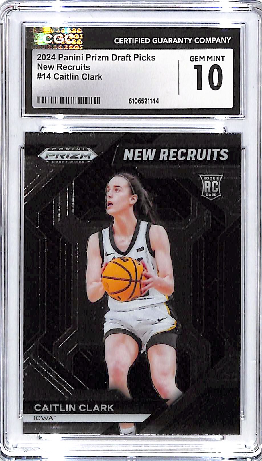 2024 Prizm Draft Picks Caitlin Clark New Recruits Rookie RC CGC 10 Iowa