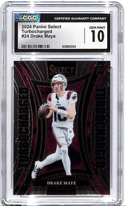 2024 Select Drake Maye Turbocharged Rookie RC #24 CGC 10 Patriots