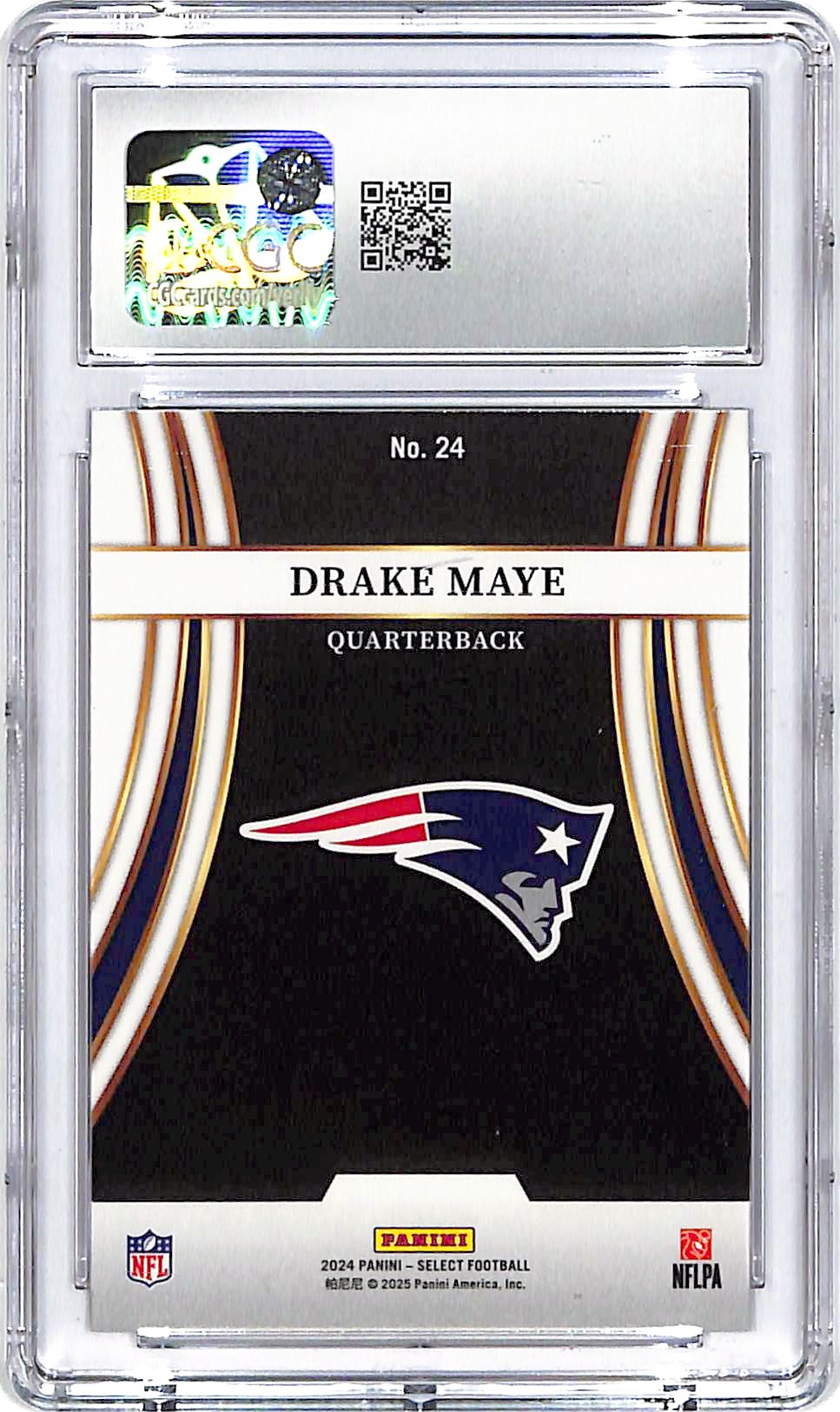 2024 Select Drake Maye Turbocharged Rookie RC #24 CGC 10 Patriots