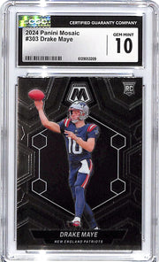 2024 Mosaic Drake Maye Rookie RC #303 CGC 10 Patriots