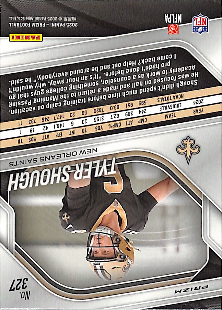 2025 Prizm Tyler Shough Rookie RC Silver Saints