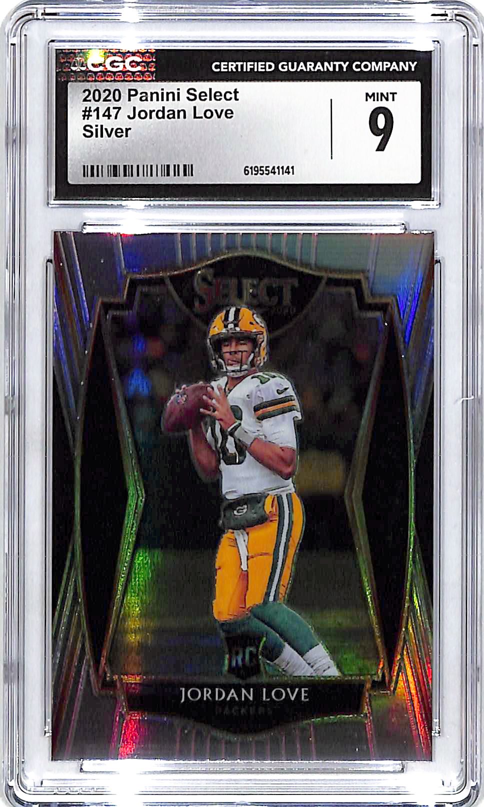 2020 Select Jordan Love Rookie RC Silver CGC 9 Packers