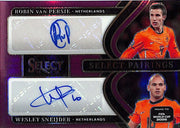 2025-26 Select FIFA World Cup Robin van Persie Wesley Sneijder Auto Autograph Purple /49