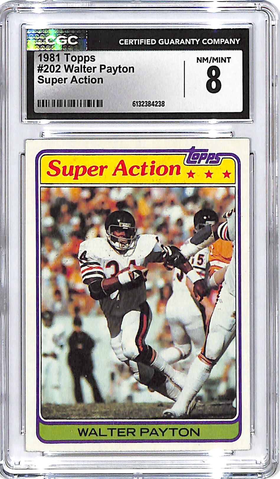 1981 Topps Walter Payton Super Action #202 CGC 8 Bears