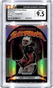 2025 Prizm Black Larry Fitzgerald Talisman Silver CGC 9.5 Cardinals