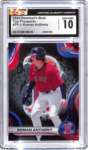 2024 Bowman's Best Roman Anthony Top Prospect Rookie RC CGC 10 Red Sox