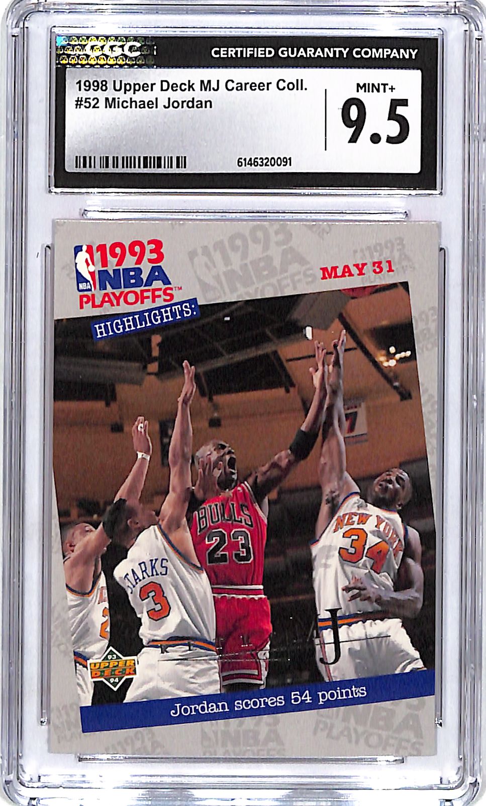 1998 Upper Deck MJ Career Collection Michael Jordan #52 CGC 9.5 Bulls