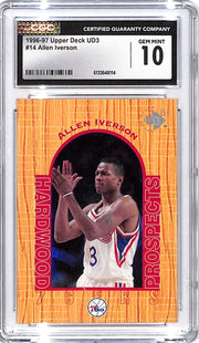 1995-96 Upper Deck UD3 Allen Iverson #14 CGC 10 Rookie RC 76ers