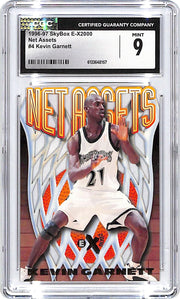 1996-97 Skybox E-X2000 Kevin Garnett Net Assets CGC 9 Timberwolves