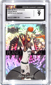 1997-98 Metal Universe Kevin Garnett Planet Metal CGC 9 Timberwolves