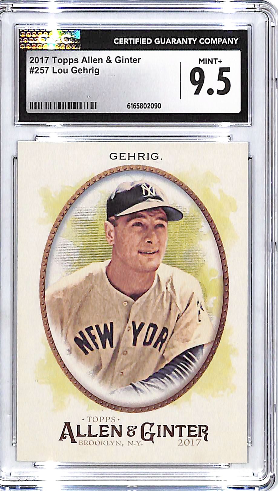 2017 Topps Allen and Ginter Lou Gehrig #257 CGC 9.5 Yankees
