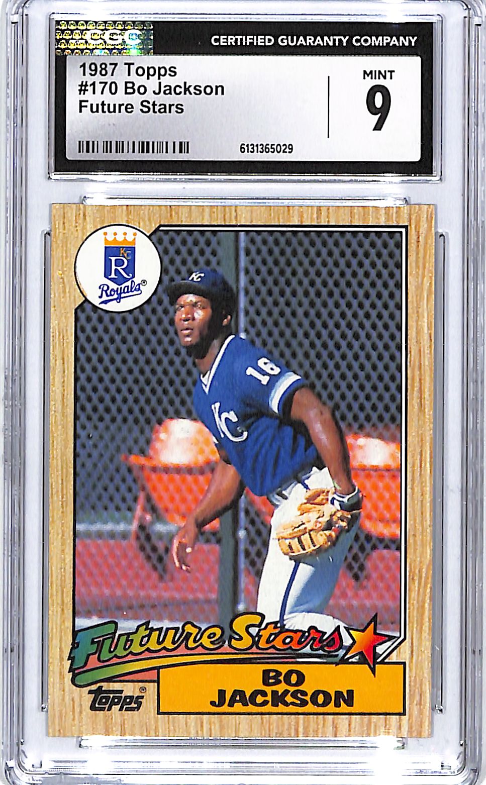 1987 Topps Bo Jackson Rookie RC Futurę Stars #170 CGC 9 Royals