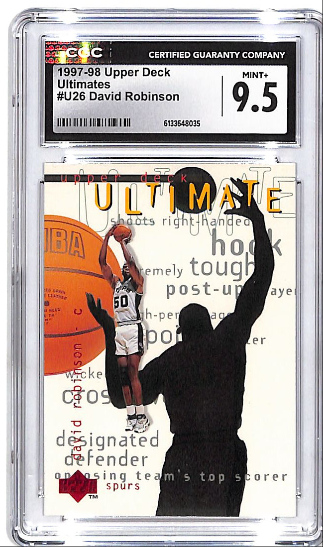 1997-98 Upper Deck David Robinson Ultimates CGC 9.5 Spurs