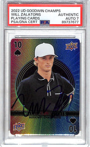 2022 Upper Deck Goodwin Champions Will Zalatoris Playing Cards Auto Autograph PSA DNA Authentic
