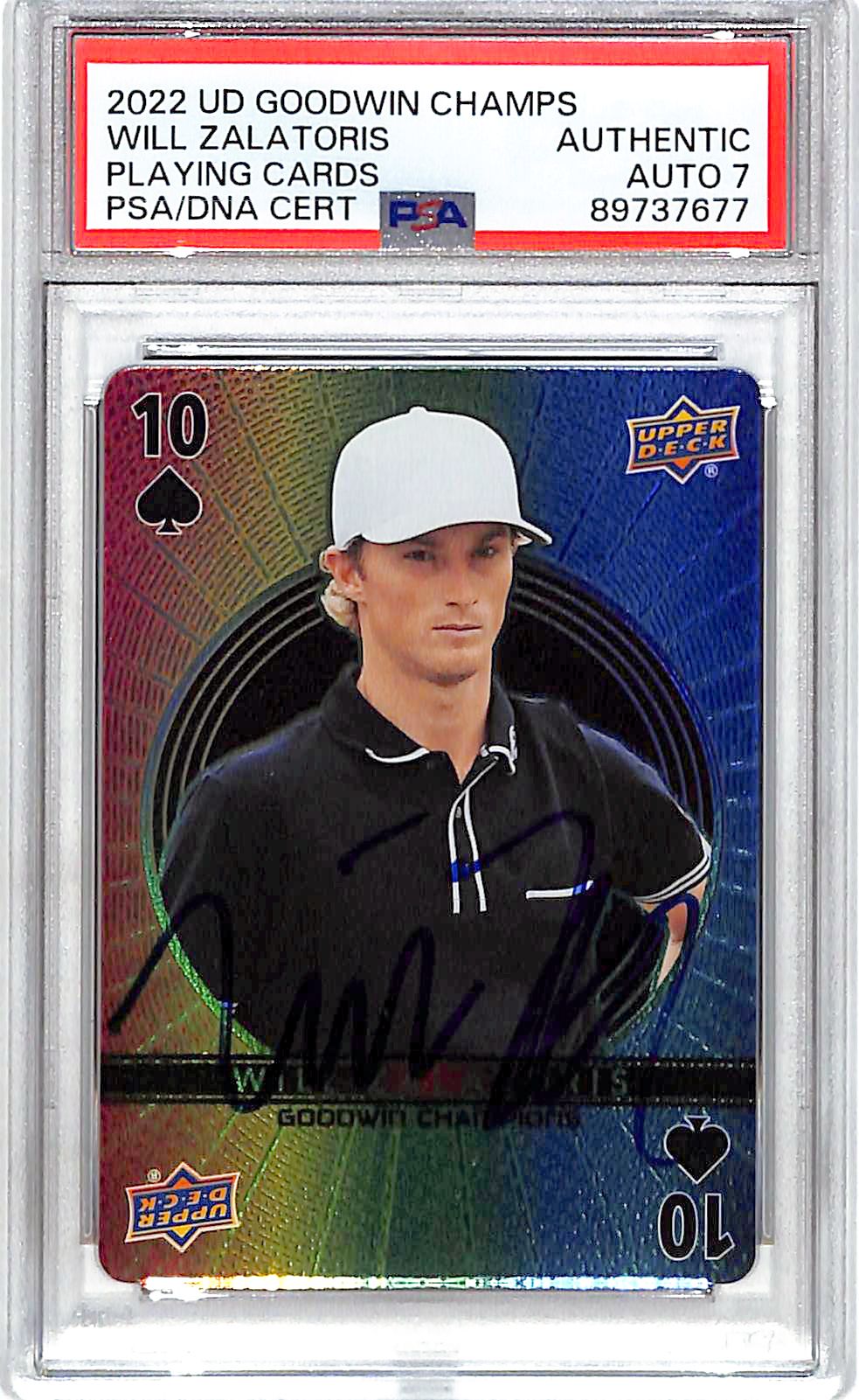 2022 Upper Deck Goodwin Champions Will Zalatoris Playing Cards Auto Autograph PSA DNA Authentic