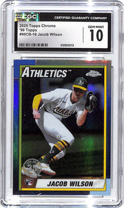 2025 Topps Chrome Jacob Wilson 90 Topps Rookie RC CGC 10 Athletics