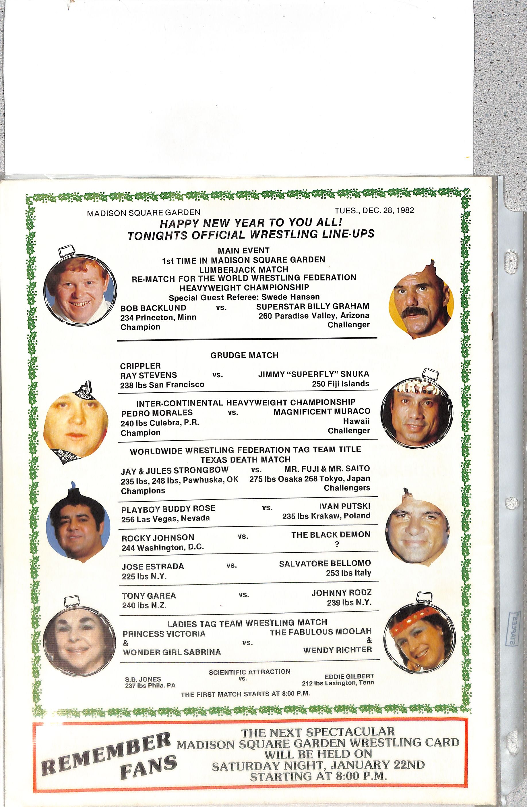 Superstar Billy Graham WWE Signed Auto Autograph JSA Authentic Magazine