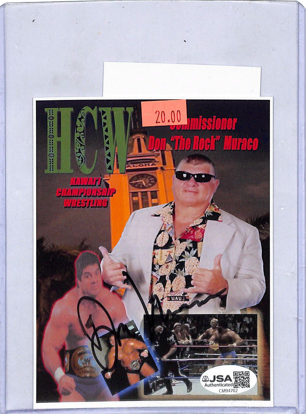 Don The Rock Muraco WWE Signed Auto Autograph JSA Authentic 5x7 Photo