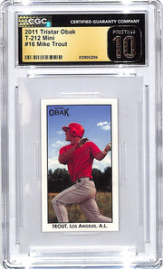 2011 Tristar Obak Mike Trout T-212 Mini Rookie RC #10 CGC 10 Pristine Angels