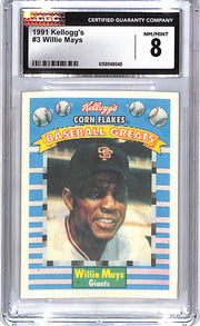 1991 Kellogg's WIllie Mays #3 CGC 8 Giants
