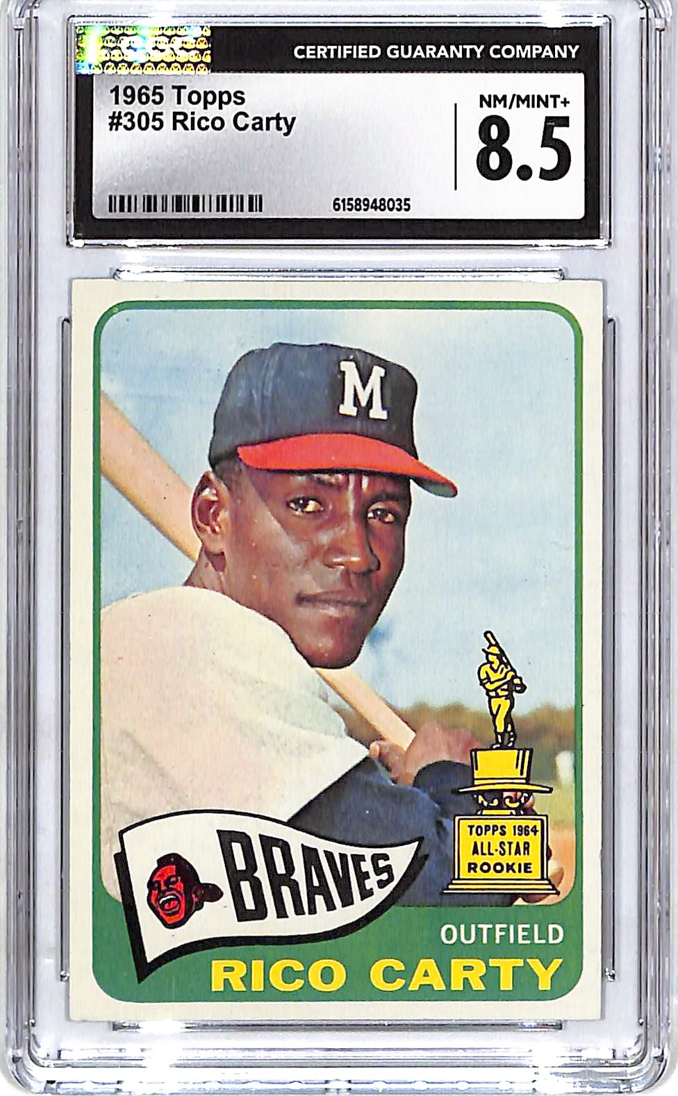 1965 Topps Rico Carty #305 CGC 8.5 Braves