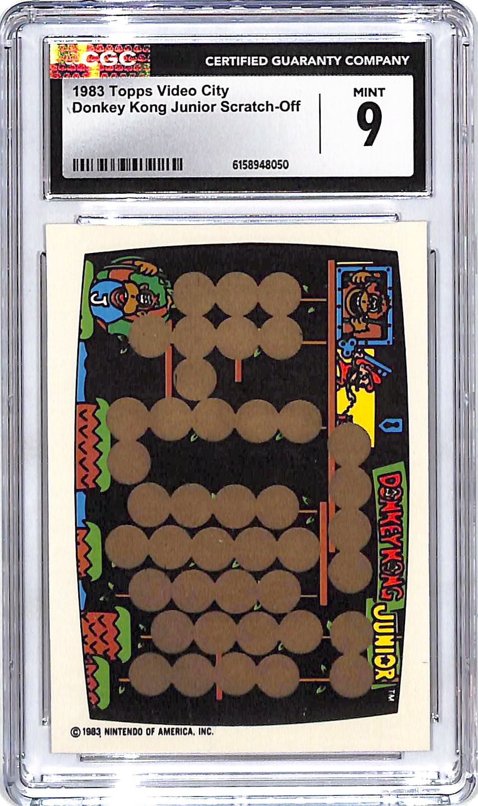 1983 Topps Video City Donkey Kong Junior Scratch Off CGC 9