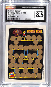 1982 Topps Donkey Kong Yellow Screen Scratch Off CGC 8.5