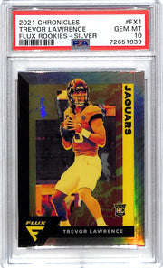 2021 Chronicles Trevor Lawrence Flux Rookie RC Silver PSA 10 Jaguars