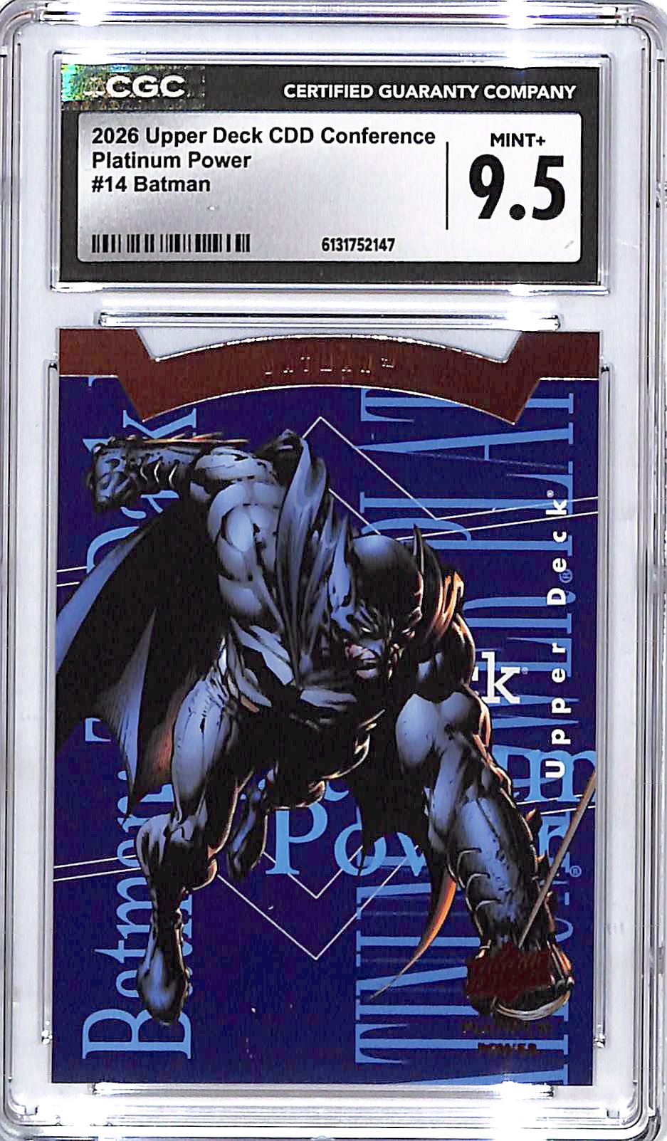 2026 Upper Deck CDD Conference Batman Platinum Power #14 CGC 9.5