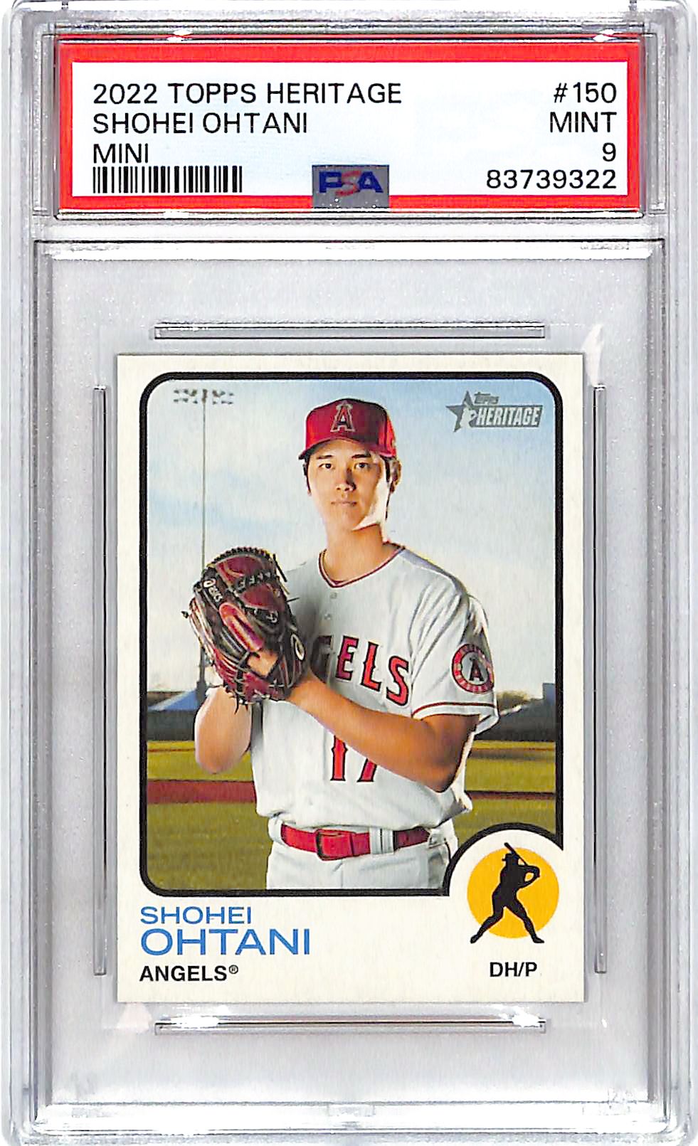 2022 Topps Heritage Shohei Ohtani Mini /100 PSA 9 Angels